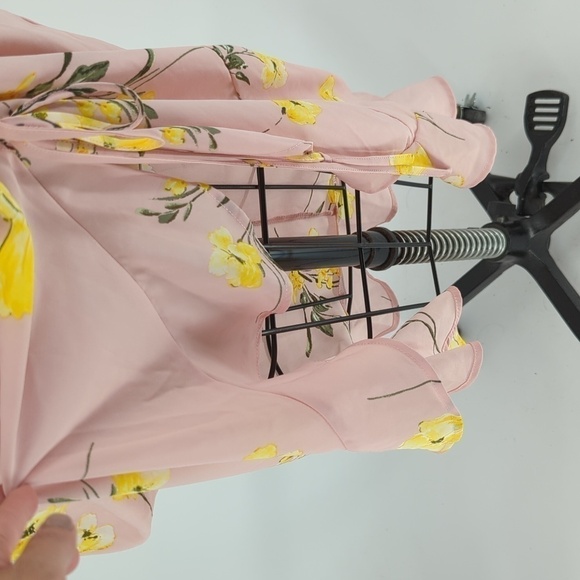Forever 21 Floral Ruffle Dress Pink S cottagecore bohemian summer wedding spring - Picture 6 of 9